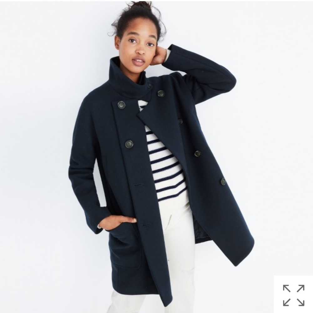 Madewell Double-breasted City Grid Coat - NWT